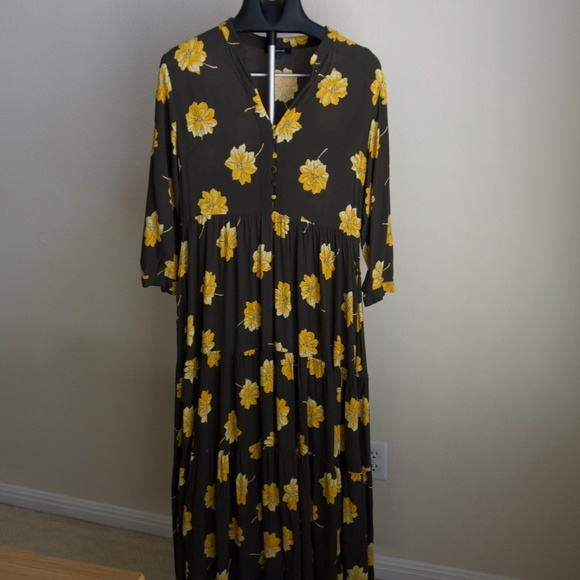 Madewell Long-sleeve Floral Maxi Dress - Picture 1 of 10